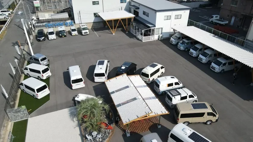 バン,キャンピングカー,駐車場,車